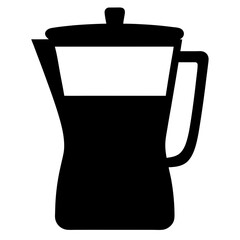 Obraz premium cold brew coffee black silhouette icon - of a soft drinks cold brew coffee simple vector art