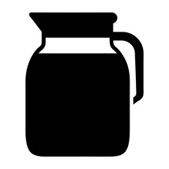 cold brew coffee black silhouette icon - of a soft drinks cold brew coffee simple vector art