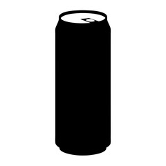energy drink can black silhouette icon - of a  energy drink can simple vector art