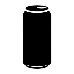 energy drink can black silhouette icon - of a  energy drink can simple vector art
