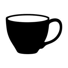 espresso cup black silhouette icon - of a  espresso cup simple vector art