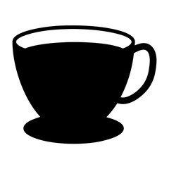 espresso cup black silhouette icon - of a  espresso cup, simple vector art