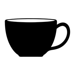 espresso cup black silhouette icon - of a soft drinks espresso cup simple vector art
