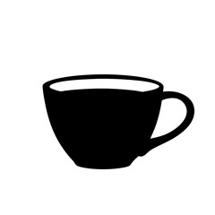 espresso cup black silhouette icon - of a soft drinks espresso cup simple vector art