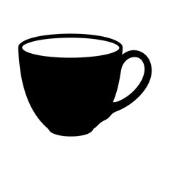espresso cup black silhouette icon - of a soft drinks espresso cup simple vector art