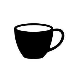 espresso cup black silhouette icon - of a soft drinks espresso cup simple vector art