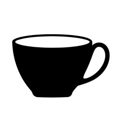 espresso cup black silhouette icon - of a soft drinks espresso cup simple vector art