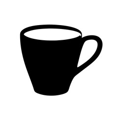 espresso cup black silhouette icon - of a soft drinks espresso cup simple vector art