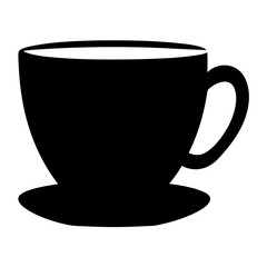 espresso cup black silhouette icon - of a soft drinks espresso cup simple vector art