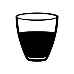 espresso shot black silhouette icon - of a soft drinks espresso shot simple vector art