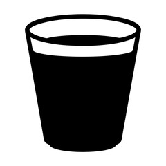 espresso shot black silhouette icon - of a soft drinks espresso shot simple vector art