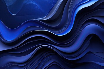 Fluid Diagonal Flowing Deep Indigo Abstract Background with Layered Gradient Design
