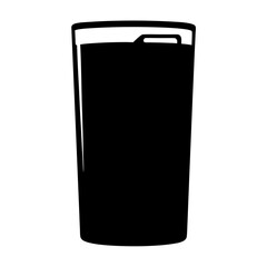 gin fizz black silhouette icon - of a soft drinks gin fizz simple vector art