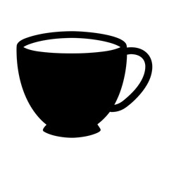 herbal tea black silhouette icon - of a soft drinks herbal tea simple vector art