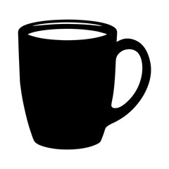 hot chocolate mug black silhouette icon - of a soft drinks hot chocolate mug simple vector art