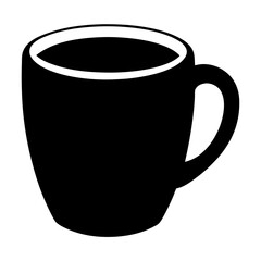 hot chocolate mug black silhouette icon - of a soft drinks hot chocolate mug simple vector art