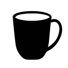hot chocolate mug black silhouette icon - of a soft drinks hot chocolate mug simple vector art