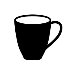 hot chocolate mug black silhouette icon - of a soft drinks hot chocolate mug simple vector art