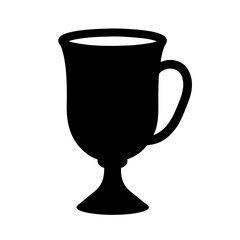 hot toddy black silhouette icon - of a soft drinks hot toddy simple vector art