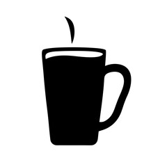 hot toddy black silhouette icon - of a soft drinks hot toddy, simple vector art