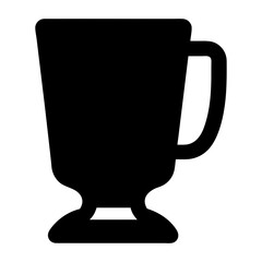 hot toddy black silhouette icon - of a soft drinks hot toddy simple vector art