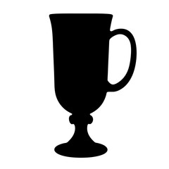irish coffee black silhouette icon - of a soft drinks irish coffee simple vector art