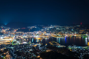 Obraz premium 日本三大夜景の稲佐山から望む長崎の夜景