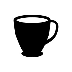 latte art black silhouette icon - of a soft drinks latte art simple vector art