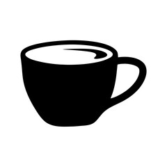 latte art black silhouette icon - of a soft drinks latte art simple vector art