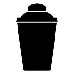 martini shaker black silhouette icon - of a soft drinks martini shaker simple vector art