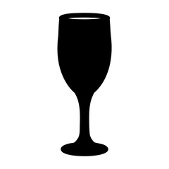 mimosa glass black silhouette icon - of a soft drinks mimosa glass simple vector art