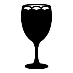 mimosa glass black silhouette icon - of a soft drinks mimosa glass simple vector art