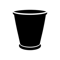 mint julep black silhouette icon - of a soft drinks mint julep simple vector art