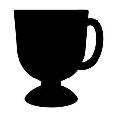 mulled wine black silhouette icon - of a soft drinks mulled wine simple vector art