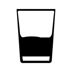old fashioned cocktail black silhouette icon - of a soft drinks old fashioned cocktail simple vector art