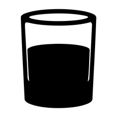 old fashioned cocktail black silhouette icon - of a soft drinks old fashioned cocktail simple vector art