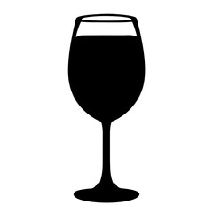 sangria glass black silhouette icon - of a soft drinks sangria glass simple vector art
