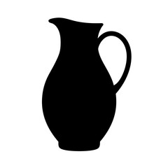 sangria pitcher black silhouette icon - of a soft drinks sangria pitcher simple vector art