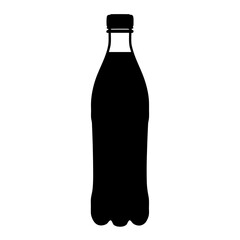 seltzer water black silhouette icon - of a soft drinks seltzer water simple vector art