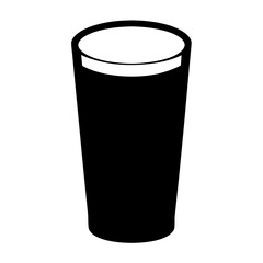 shot glass black silhouette icon - of a soft drinks shot glass simple vector art