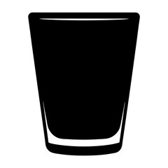 shot glass black silhouette icon - of a soft drinks shot glass simple vector art © pixostudio