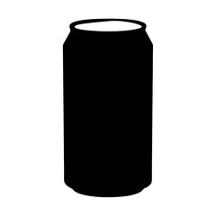 soda can black silhouette icon - of a soft drinks soda can simple vector art