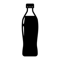 sparkling water black silhouette icon - of a soft drinks sparkling water simple vector art