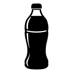 sparkling water black silhouette icon - of a soft drinks sparkling water simple vector art