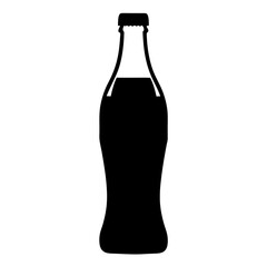 sparkling water black silhouette icon - of a soft drinks sparkling water simple vector art