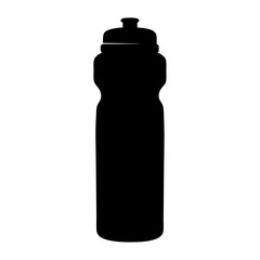 sports drink bottle black silhouette icon - of a soft drinks sports drink bottle simple vector art
