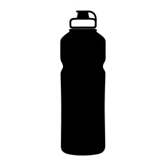 sports drink bottle black silhouette icon - of a soft drinks sports drink bottle simple vector art