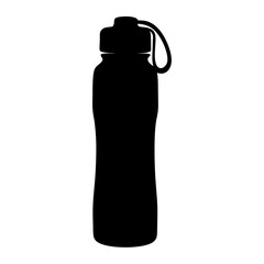water bottle black silhouette icon - of a soft drinks water bottle simple vector art