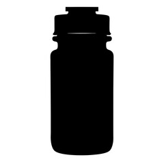 water bottle black silhouette icon - of a soft drinks water bottle simple vector art