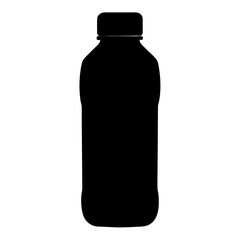 water bottle black silhouette icon - of a soft drinks water bottle simple vector art